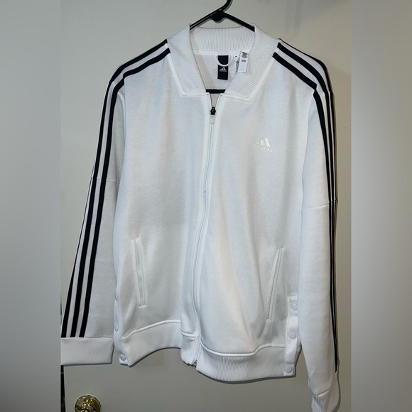 white adidas women’s medium track jacket - Picture 1 of 3